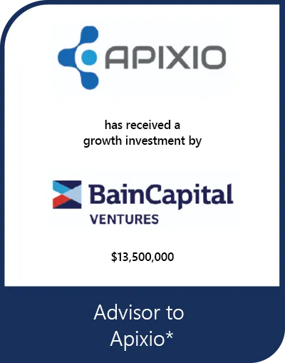 Transaction tombstone for Apixio / Bain Capital